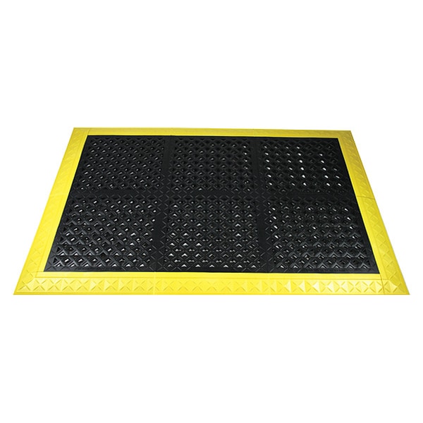 Ergo Advantage Safe-Flex Interlocking Drainage Mat Kit, PVC, 3 ft W x 5 ft L, 1 in Thick - A2BZ2