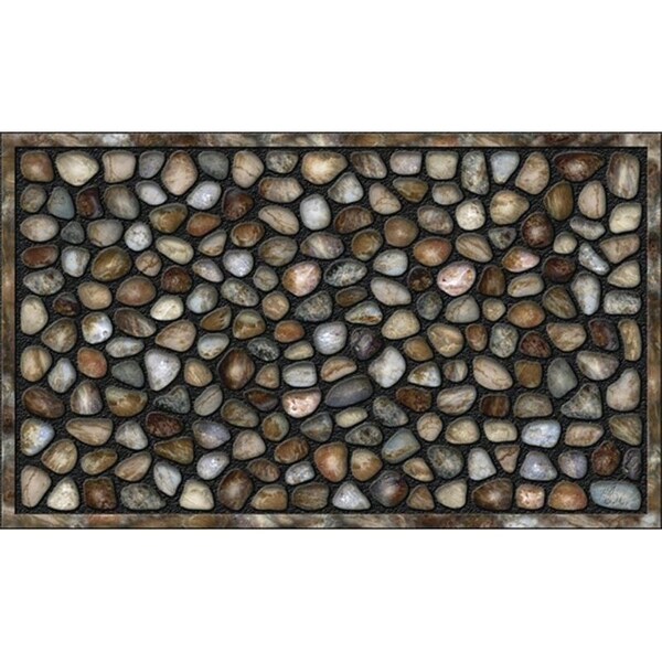 Apache Mills APACHE MILLS Masterpiece AP759-1029F Door Mat, River Rocks Pattern, 30 in L, 18 in W - AP759-1029F