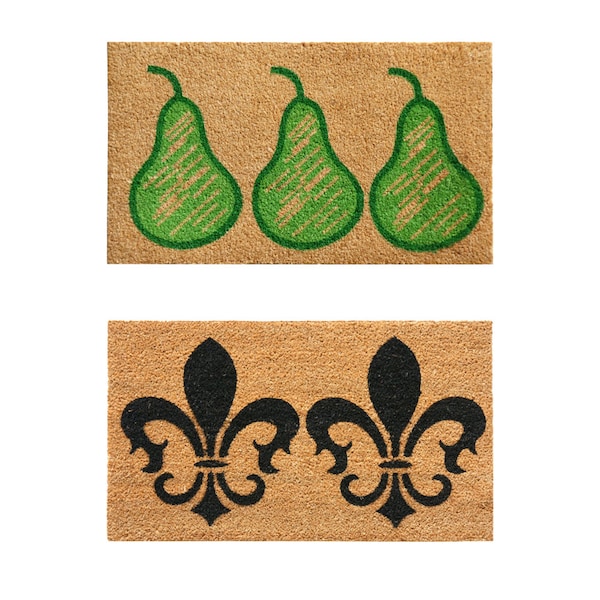 Rubber-Cal "Coir All Weather Doormats" - 2 of Our Best Doormats for Dirt Removal - 18" x 30" - 10-108-018