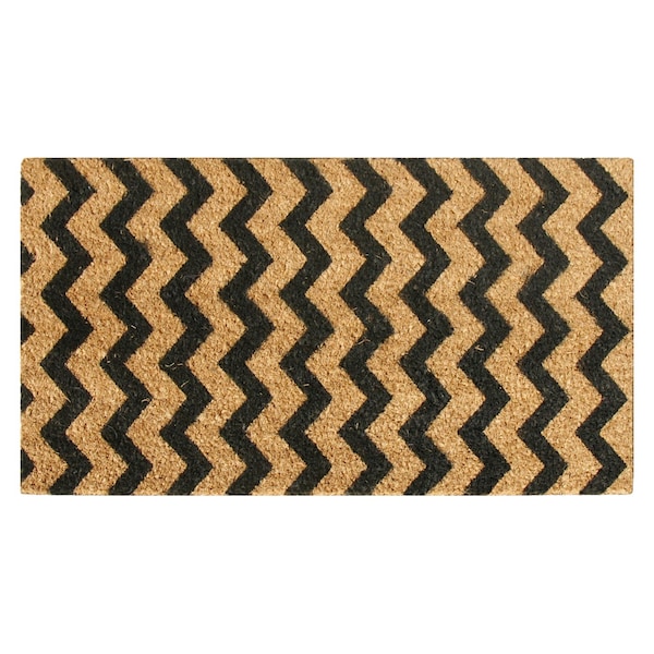Rubber-Cal "Modern Lattice" - Contemporary Coir Mats - 18" x 30" - 10-102-031