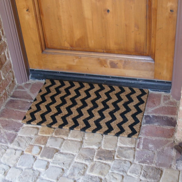 Rubber-Cal "Modern Lattice" - Contemporary Coir Mats - 18" x 30" - 10-102-031