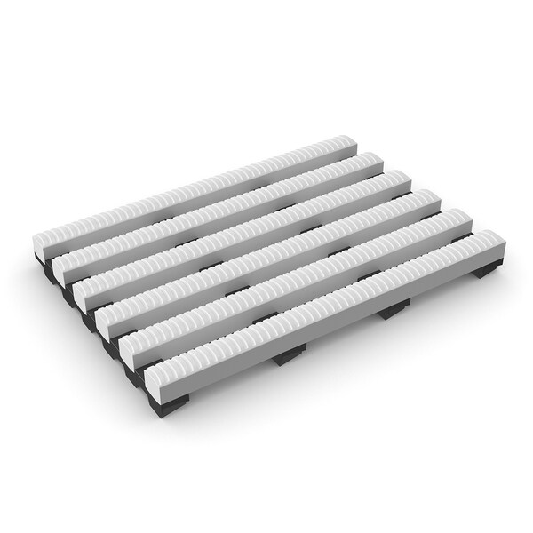 Durable Corp Anti-Slip, Barefoot Self Draining Matting 2'x33' White - H2K2X33WHT