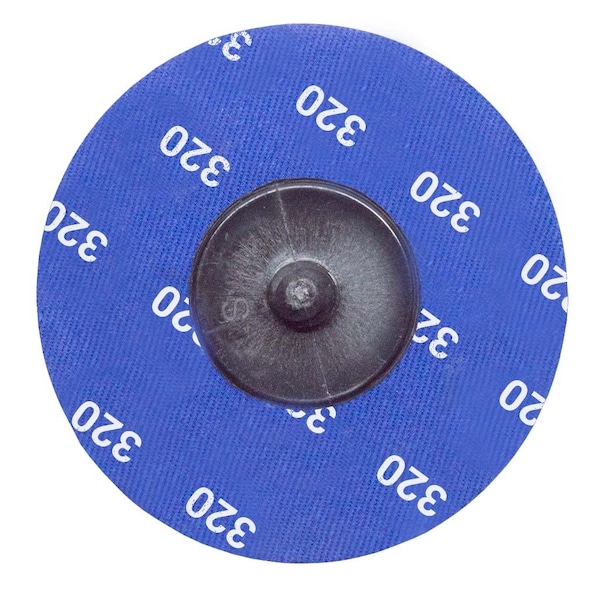Continental Abrasives 3" 320 Grit Aluminum Oxide Cloth Reinforced Quick Change Style Disc - Q-A3320