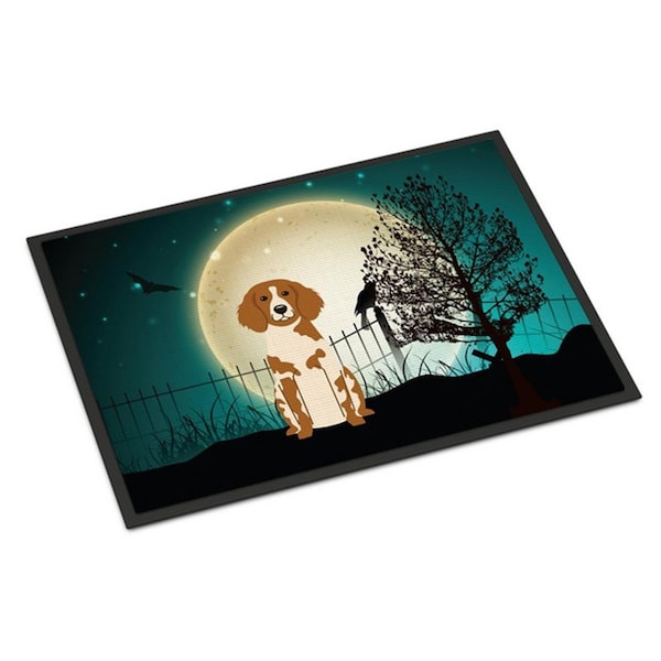 Jensendistributionservices Halloween Scary Brittany Spaniel Indoor or Outdoor Mat, 18 x 0.25 x 27 in. - MI2549605