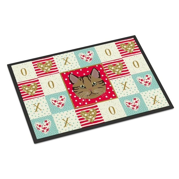 Carolines Treasures 24 x 36 in. Scottish Straight Cat Love Indoor or Outdoor Mat - CK5159JMAT