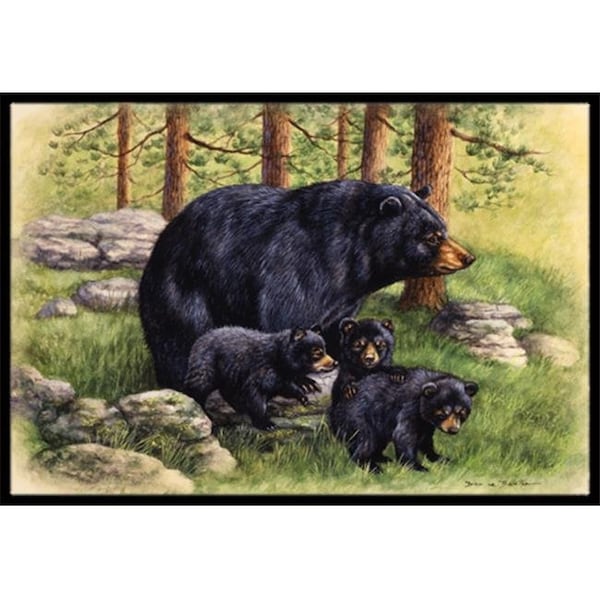 Carolines Treasures Carolines Treasures BDBA0114MAT Black Bears by Daphne Baxter Indoor or Outdoor Mat; 18 x 27 - BDBA0114MAT