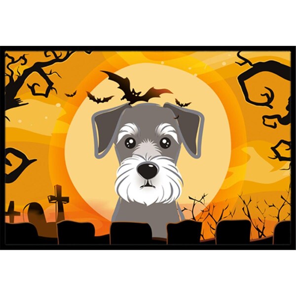 Jensendistributionservices Halloween Schnauzer Indoor & Outdoor Mat, 18 x 27 in. - MI2556841