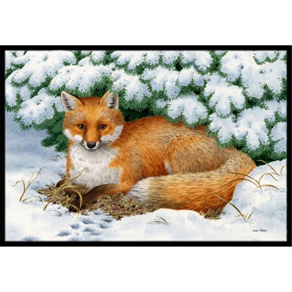 Carolines Treasures Winter Fox Indoor or Outdoor Mat- 18 x 27 - ASA2184MAT