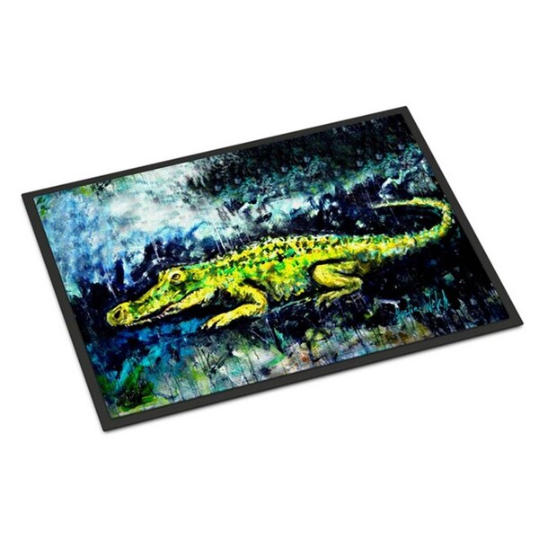 Carolines Treasures Sneaky Alligator Indoor or Outdoor Mat, 18 x 27 in. - MW1233MAT