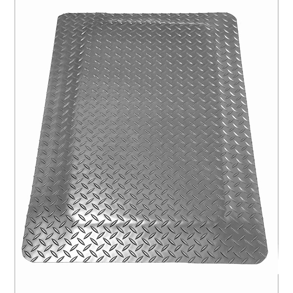 Rhino Mats Antifatigue Mat, 72 in L x 36 in W, 9/16 in Thickness, Vinyl, Gray - DV-3672-G916