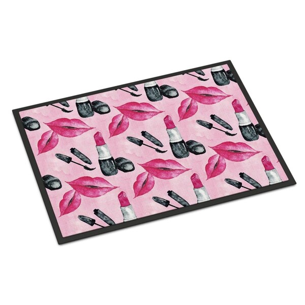 Carolines Treasures Watercolor Diva Lipstick Indoor or Outdoor Mat, 18 x 27 in. - BB7501MAT