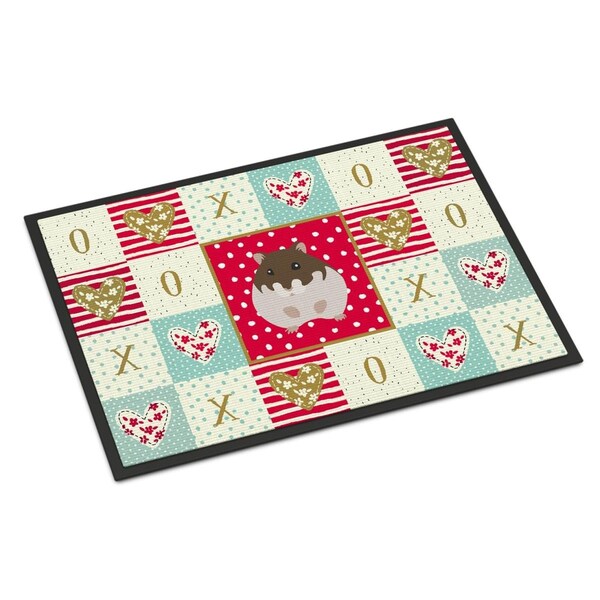 Carolines Treasures 18 x 27 in. Dzungarian Hamster Love Indoor or Outdoor Mat - CK5440MAT