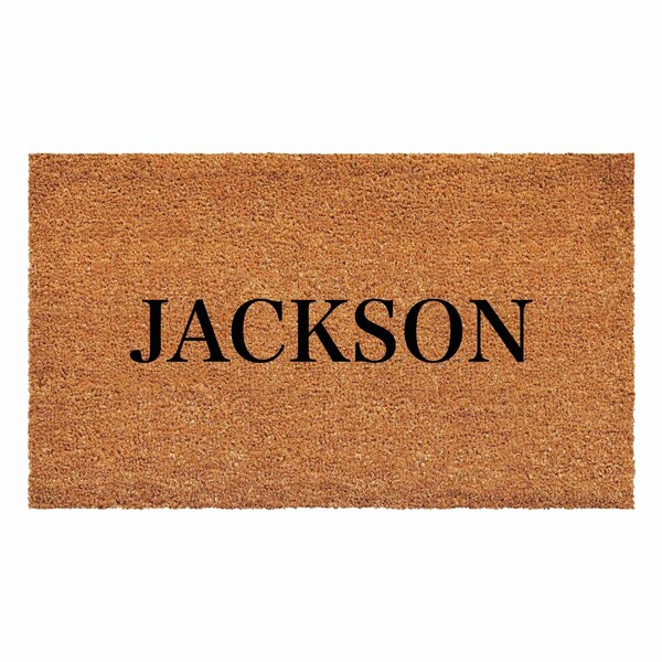 Calloway Mills Personalized Door Mat, Black, Natural, 36 in W x 72 in L - 111343672