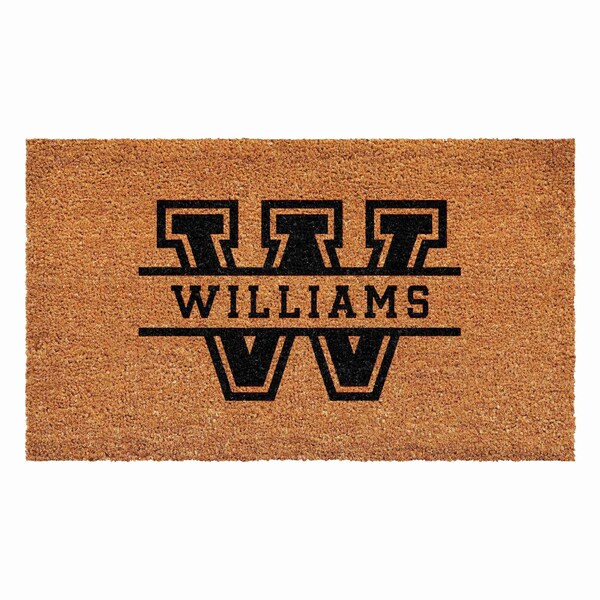 Calloway Mills Personalized Door Mat, Black, Natural, 36 in W x 72 in L - 109013672