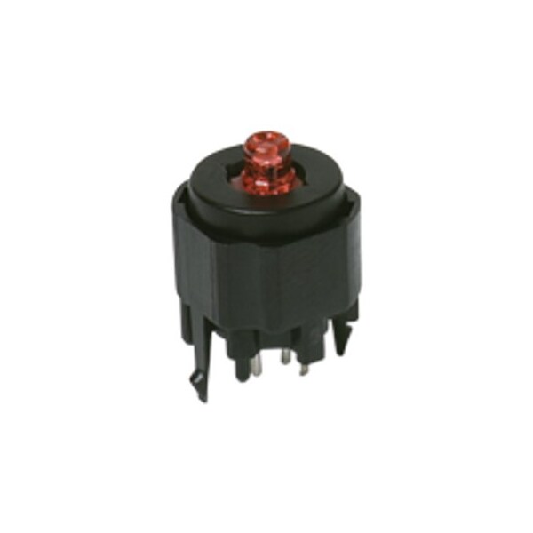 Interruptor de teclado C&K Components, 1 interruptor, SPST, Momentáneo-Táctil, 0.1A, 30Vdc, 5N, 5 orificios PCB, Soldadura - K12PBK25N