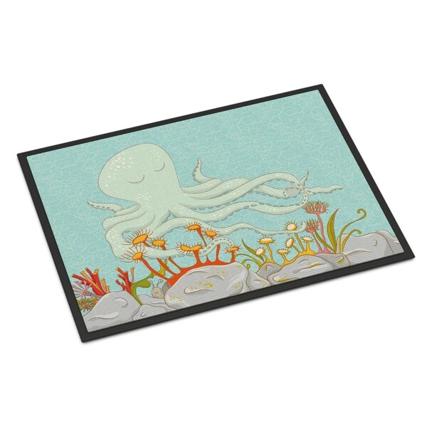 Carolines Treasures Octopus Underwater Scene Indoor or Outdoor Mat - 18 x 27 in. - BB8538MAT