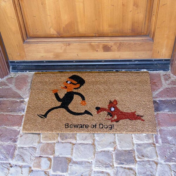 Rubber-Cal "Dog Lovers Doormat Kit" - 2 Coir Doggie Doormats & 1 Boot Scraper - 10-108-006