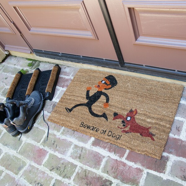 Rubber-Cal "Dog Lovers Doormat Kit" - 2 Coir Doggie Doormats & 1 Boot Scraper - 10-108-006