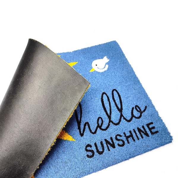 First Concept First Concept 18 in. W X 30 in. L Multi-Color Hello Sunshine Coir Door Mat - FC-72020