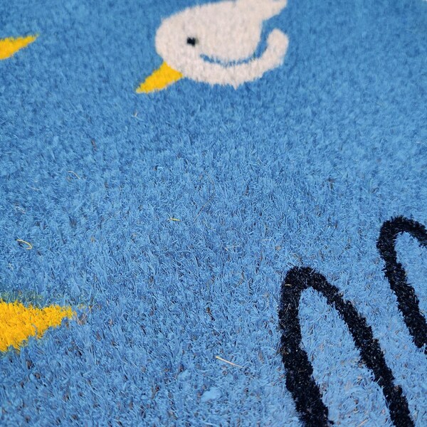 First Concept First Concept 18 in. W X 30 in. L Multi-Color Hello Sunshine Coir Door Mat - FC-72020