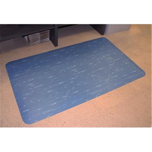 Durablue Grand-Stand Vinyl Anti-Fatigue Mats, 2 x 3 in. - Marble Charcoal - 544S23MCH