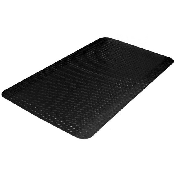 Ricki&Aposs Rugs 442S2436SBK Diamond-Dek Sponge Anti-Fatigue Mats - Black - 36in.L x 24in.W x 0.563in.H - RI2940140