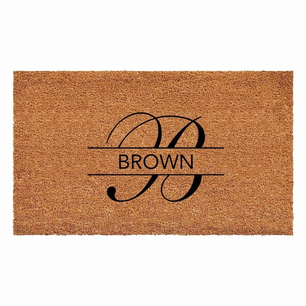Calloway Mills Personalized Door Mat, Black, Natural, 30 in W x 48 in L - 110793048
