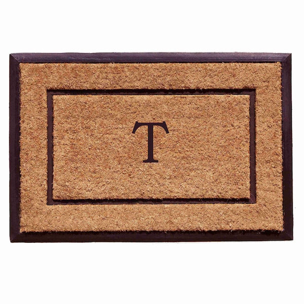 Calloway Mills Monogram Door Mat, Black, Natural, 24 in W x 36 in L - 101632436T