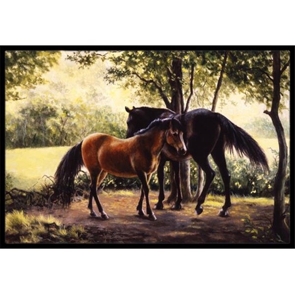 Carolines Treasures Carolines Treasures BDBA0055MAT Horses by Daphne Baxter Indoor or Outdoor Mat; 18 x 27 - BDBA0055MAT
