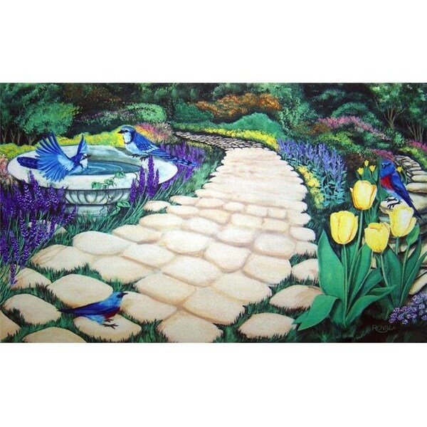H2H Garden Path Doormat Rug; Green - 18 x 30 in. - H2727420