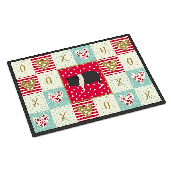 Carolines Treasures 18 x 27 in. Hampshire Pig Love Indoor or Outdoor Mat - CK5366MAT