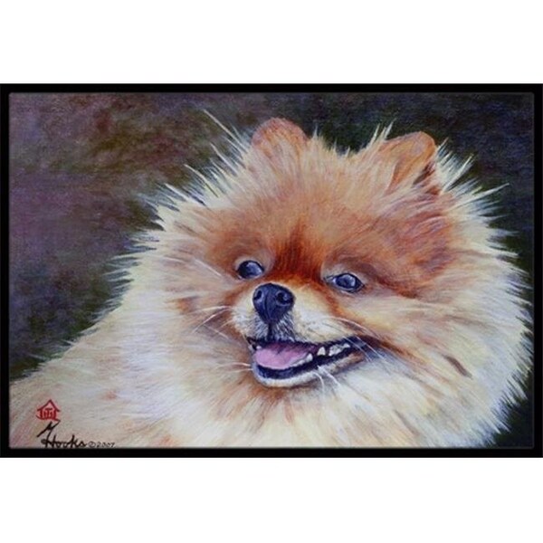 Carolines Treasures Carolines Treasures MH1056JMAT Pomeranian Head Indoor & Outdoor Mat; 24 x 36 in. - MH1056JMAT
