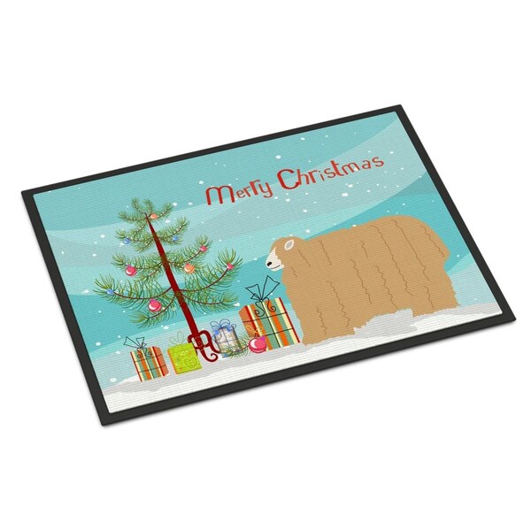 Carolines Treasures Lincoln Longwool Sheep Christmas Indoor or Outdoor Mat - 24 x 36 in. - BB9338JMAT