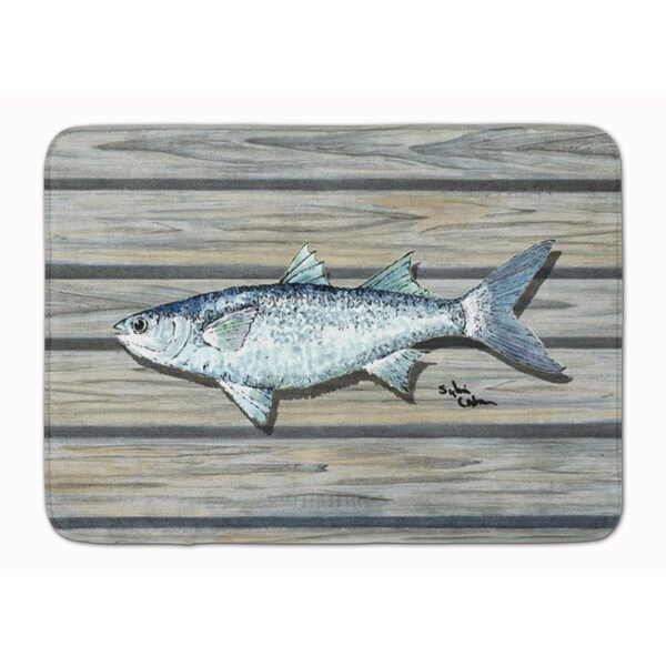 Carolines Treasures Fish Mullet Machine Washable Memory Foam Mat - 8490-RUG