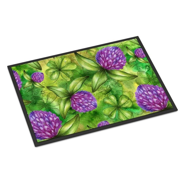 Carolines Treasures 24 x 36 in. Shamrocks in Bloom Indoor or Outdoor Mat - BB5756JMAT