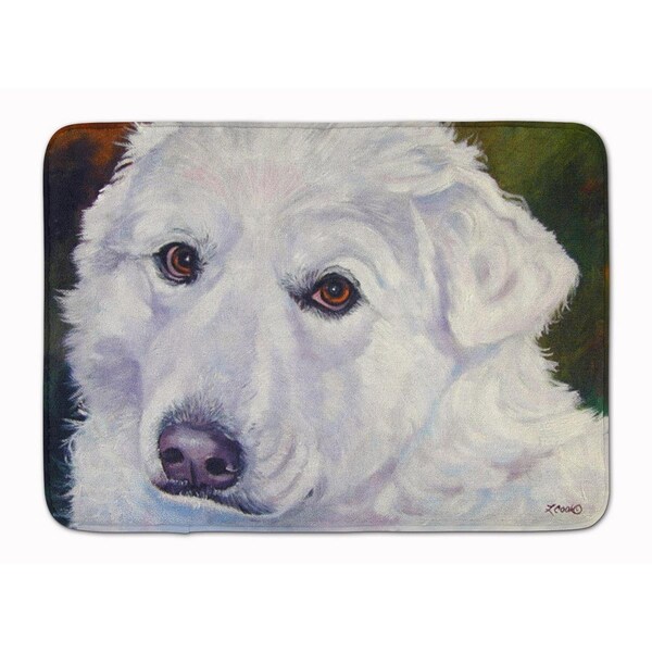 Carolines Treasures Great Pyrenees Contemplation Machine Washable Memory Foam Mat - 7418RUG