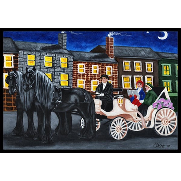 Carolines Treasures City Carriage Ride Horse Indoor or Outdoor Mat- 18 x 27 - AMB1409MAT