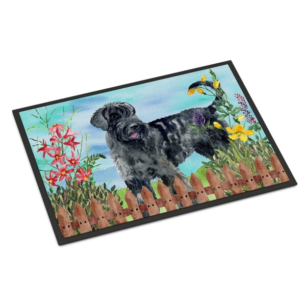Carolines Treasures Giant Schnauzer Spring Indoor or Outdoor Mat - 24 x 36 in. - CK1222JMAT