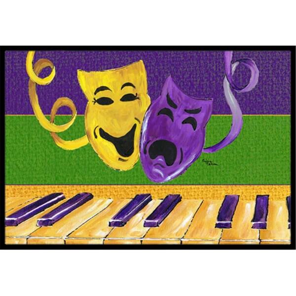Carolines Treasures 36 x 24 in. Mardi Gras Indoor Or Outdoor Doormat - 8383JMAT