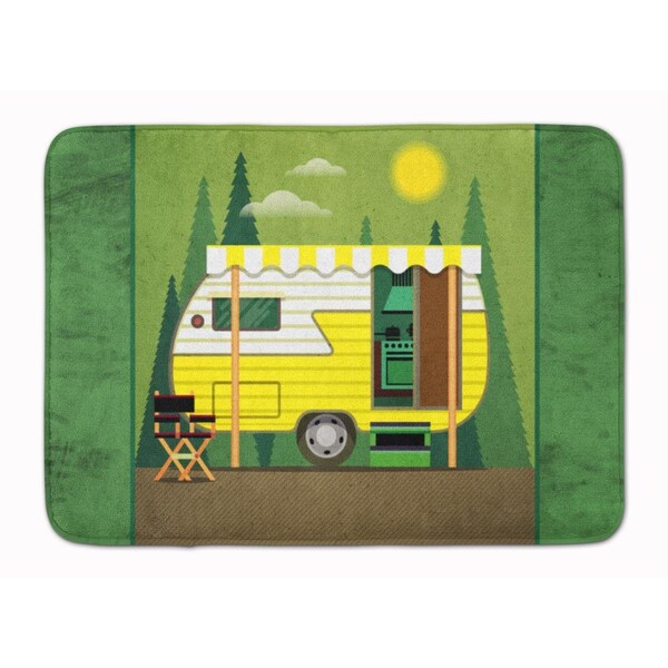 Carolines Treasures Greatest Adventure Retro Camper Machine Washable Memory Foam Mat - BB5478RUG