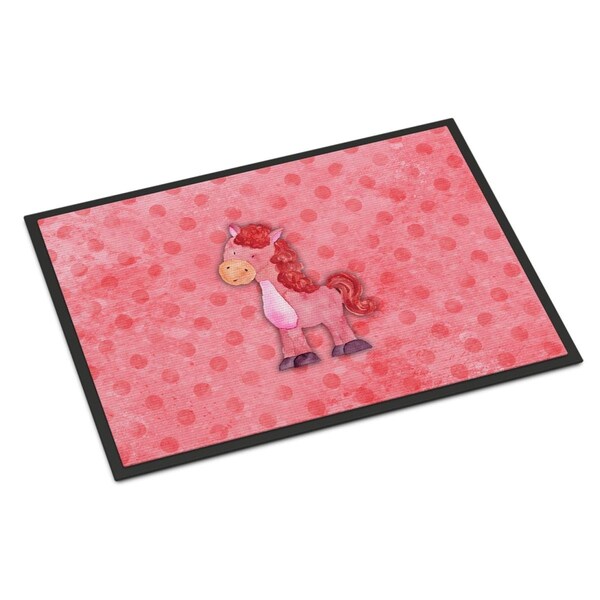 Carolines Treasures 24 x 36 in. Polkadot Horse Watercolor Indoor or Outdoor Mat - BB7379JMAT