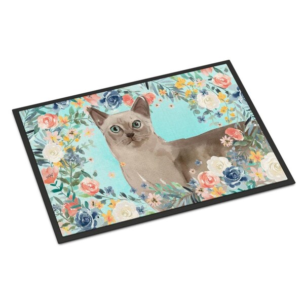 Carolines Treasures 18 x 27 in. Tonkinese Spring Flowers Indoor or Outdoor Mat - CK3400MAT