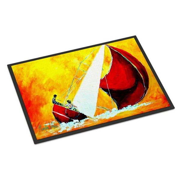 Carolines Treasures Sailboat Break Away Indoor or Outdoor Mat, 24 x 36 in. - MW1211JMAT