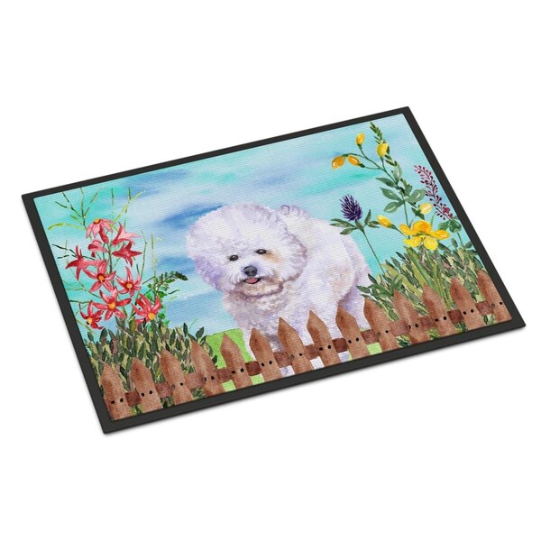 Carolines Treasures Bichon Frise Spring Indoor or Outdoor Mat - 24 x 36 in. - CK1210JMAT