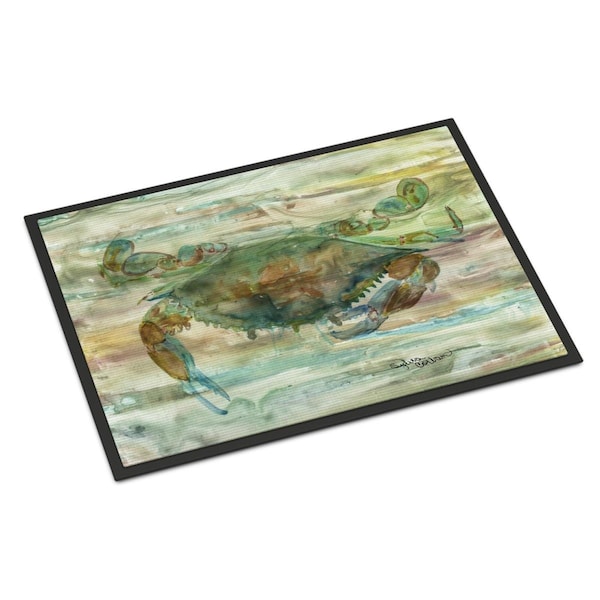Carolines Treasures 24 x 36 in. Crab a leg up Sunset Indoor or Outdoor Mat - SC2015JMAT