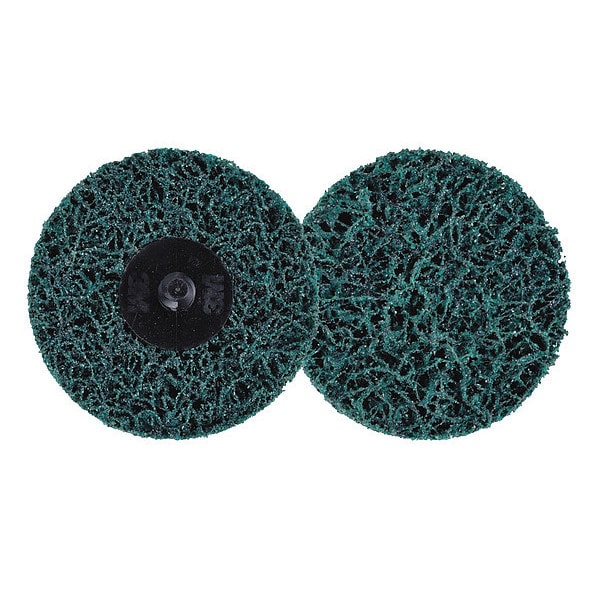 Scotch-Brite 3" dia. Green 100 grit Extra Coarse Aluminum Oxide Quick Change Disc - 7100173790