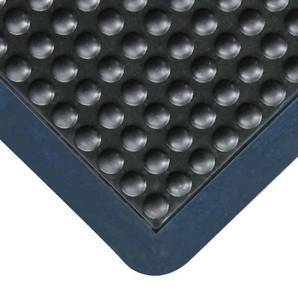 Rubber-Cal "Bubble-Top" Anti-Fatigue Matting - 5/8 in x 3 ft x 4 ft - Rubber Floor Mats - Black Borders - 03-184