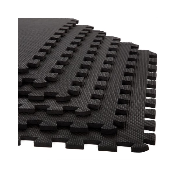 Fleming Supply 6-pack Mat Floor Tiles, Interlocking EVA Foam Padding, Soft Flooring for Exercise, 3/8-in Thick - 167212AVY