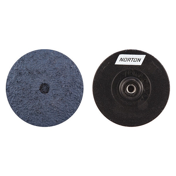 Norton Abrasives Quick Change Disc, 3in.Dia., Coarse, 36Grit - 63642503657
