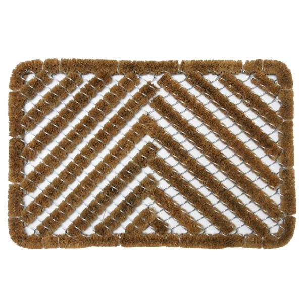 Rubber-Cal "Herringbone" Outdoor Scraper Door Mat, 18 by 30-Inch - 10-100-514